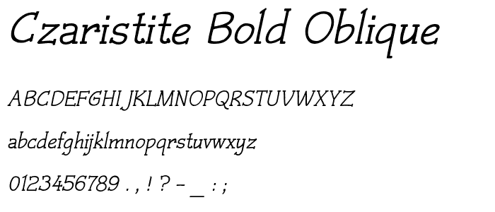 Czaristite Bold Oblique font
